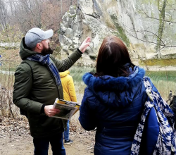 Экскурсия в Горячем Ключе \\ река Псекупс напротив скалы "Спасения" (Петушок) \\