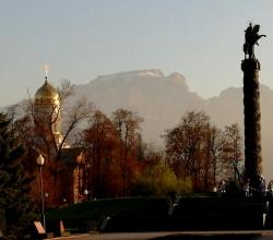 Владикавказ и виды на Столовую гору // Парк Победы //